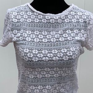 American eagle White lace top
